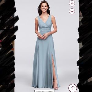 David’s bridal surplice tank chiffon bridesmaid dress size 0